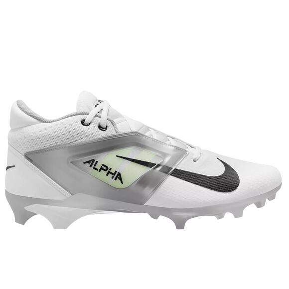Nike Men's Alpha Menace 4 Pro Molded Football Cleats Size 13 White Black NWOB - Picture 1 of 11